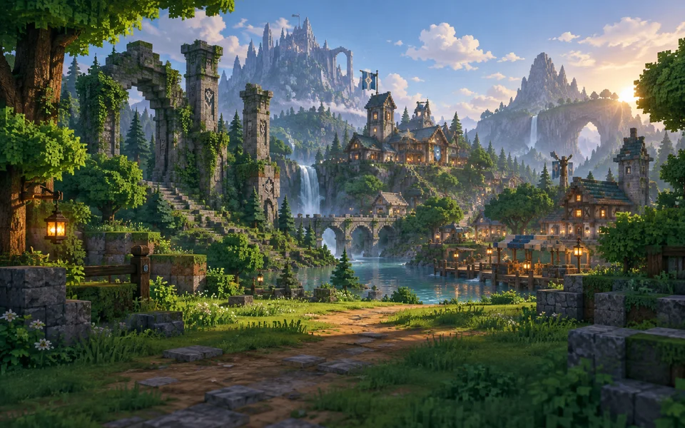 Hytale world illustration